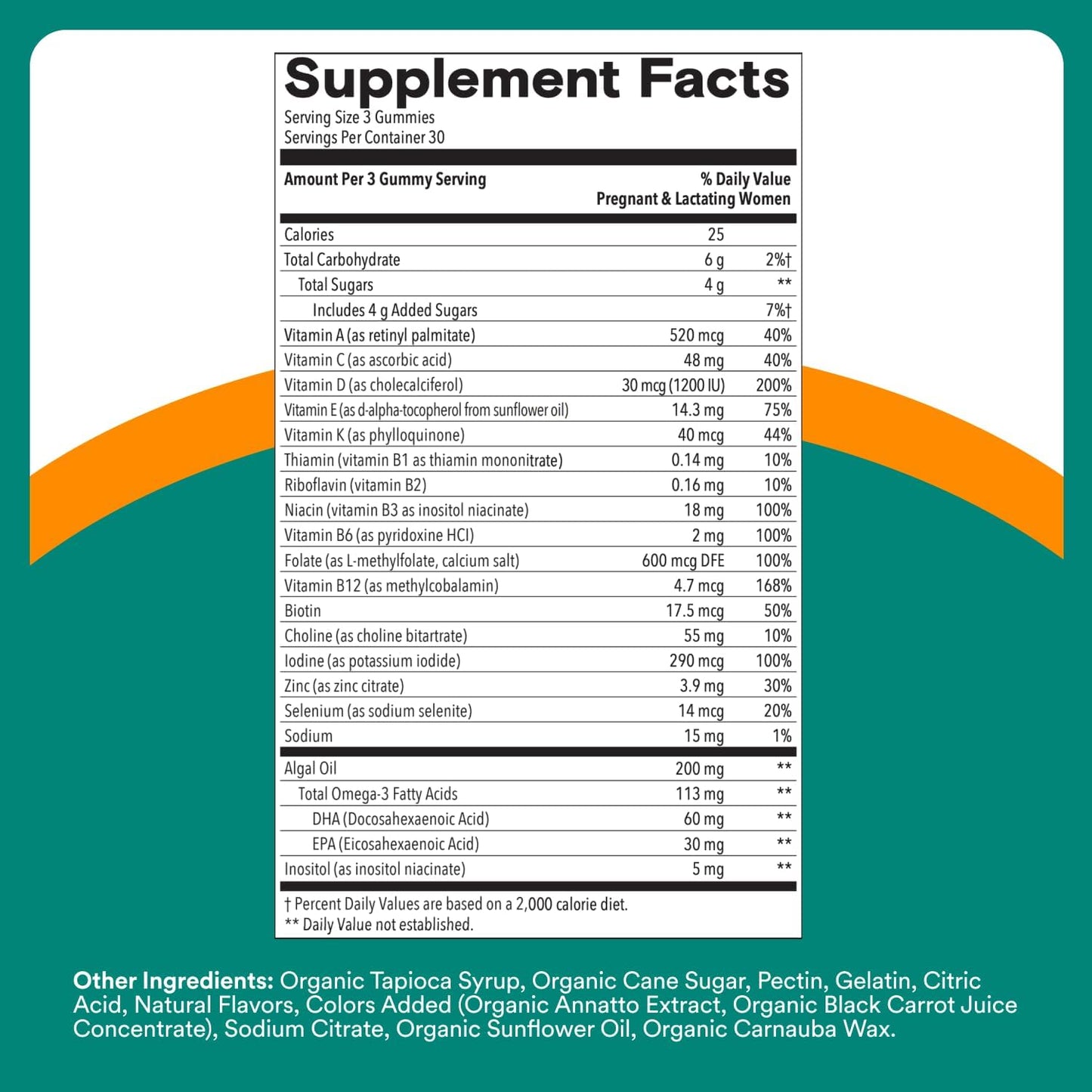 SmartyPants Prenatal Multivitamin Gummies - Improved Formula: Omega 3 (DHA/EPA), Methylfolate