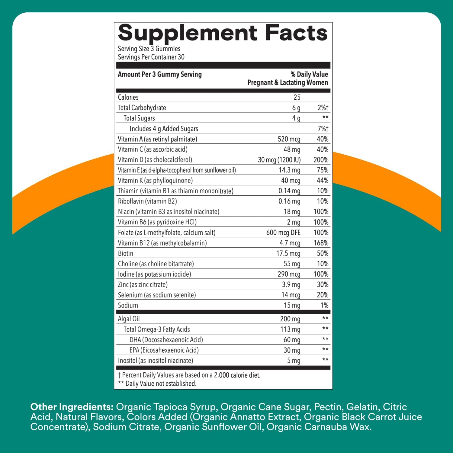 SmartyPants Prenatal Multivitamin Gummies - Improved Formula: Omega 3 (DHA/EPA), Methylfolate