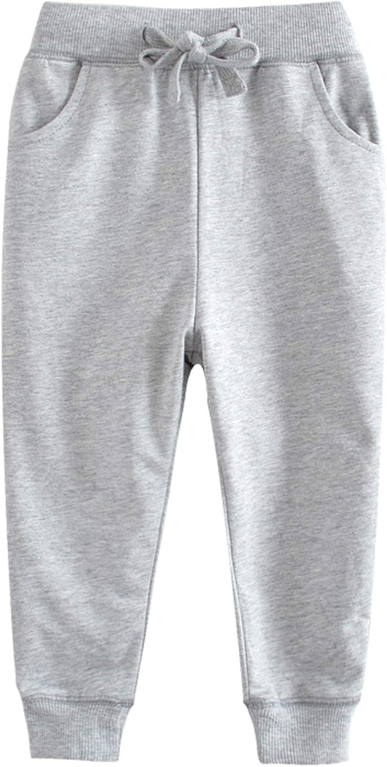 HUAER& Baby Boy's Jogger Pants Dinosaur Car Drawstring Elastic Sweatpants