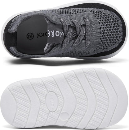 MORENDL Toddler Shoes Baby Walking Sock Shoes Infant Sneakers 0-4 Years Boy Girl Barefoot Tennis Shoe Non-Slip Brethable