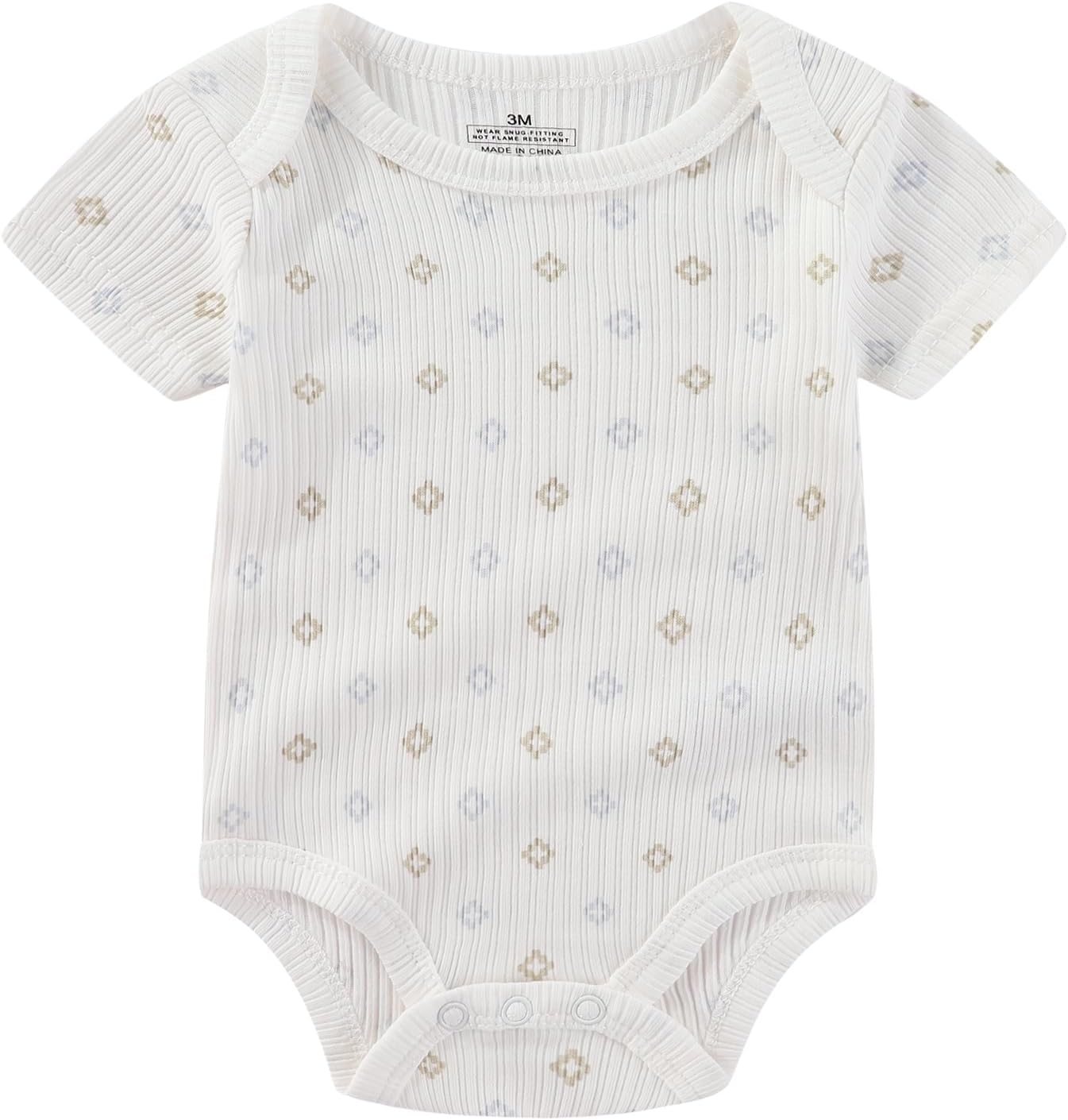 Baby Bodysuit and Pant Set Summer Ribbed Mix Match Infant Boy Girl Clothes Outfits