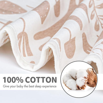 Baby Transitional Swaddle Sleep Sack - Newborn Swaddle Transition Bag with Removable Cuffs Arms Up Design, Free Wearable Blankets, Pink & Rabbit (3-6 Month)