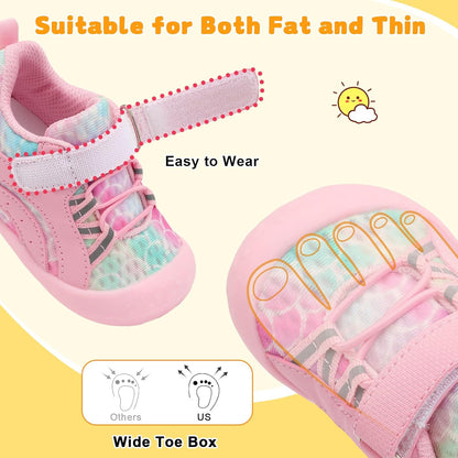FEETCITY Wide Baby Shoes Boys Girls Baby Barefoot Shoes Breathable Infant Walking Shoe Crib Sock Shoe Toddler Sneakers Flexible