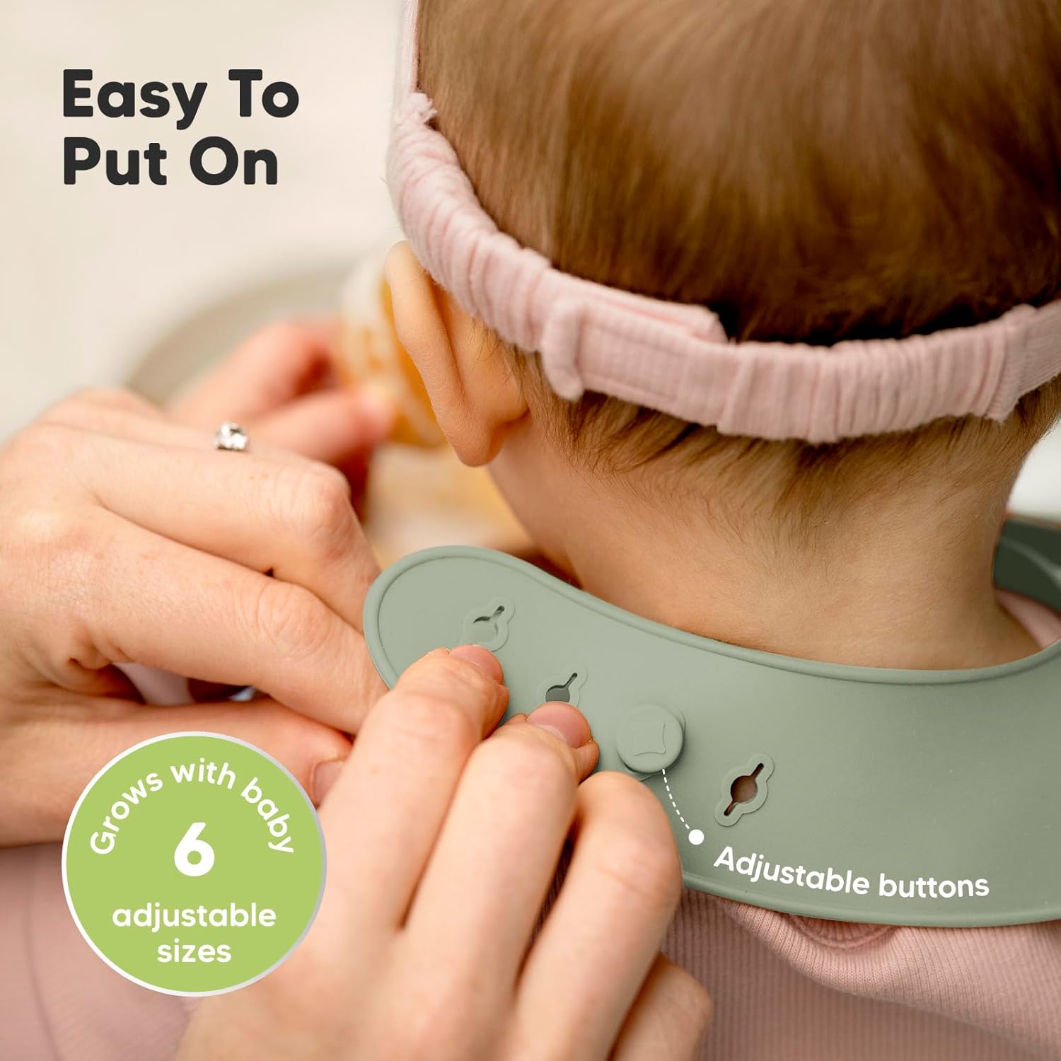 KeaBabies 2-Pack Silicone Baby Bibs for Eating - Sturdy Food-Grade Silicone Bibs for Babies Girl