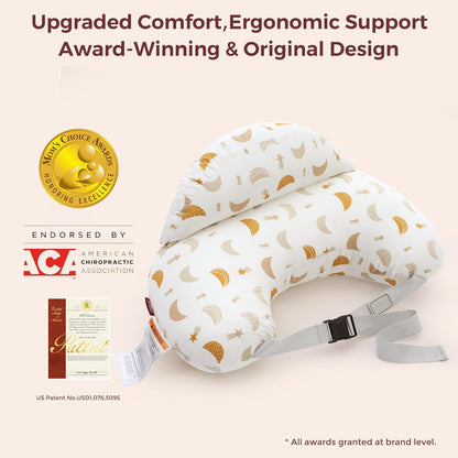 Momcozy Original Nursing Pillow for Breastfeeding-Pioneering Safety Fence- Wider Feeding Pillows