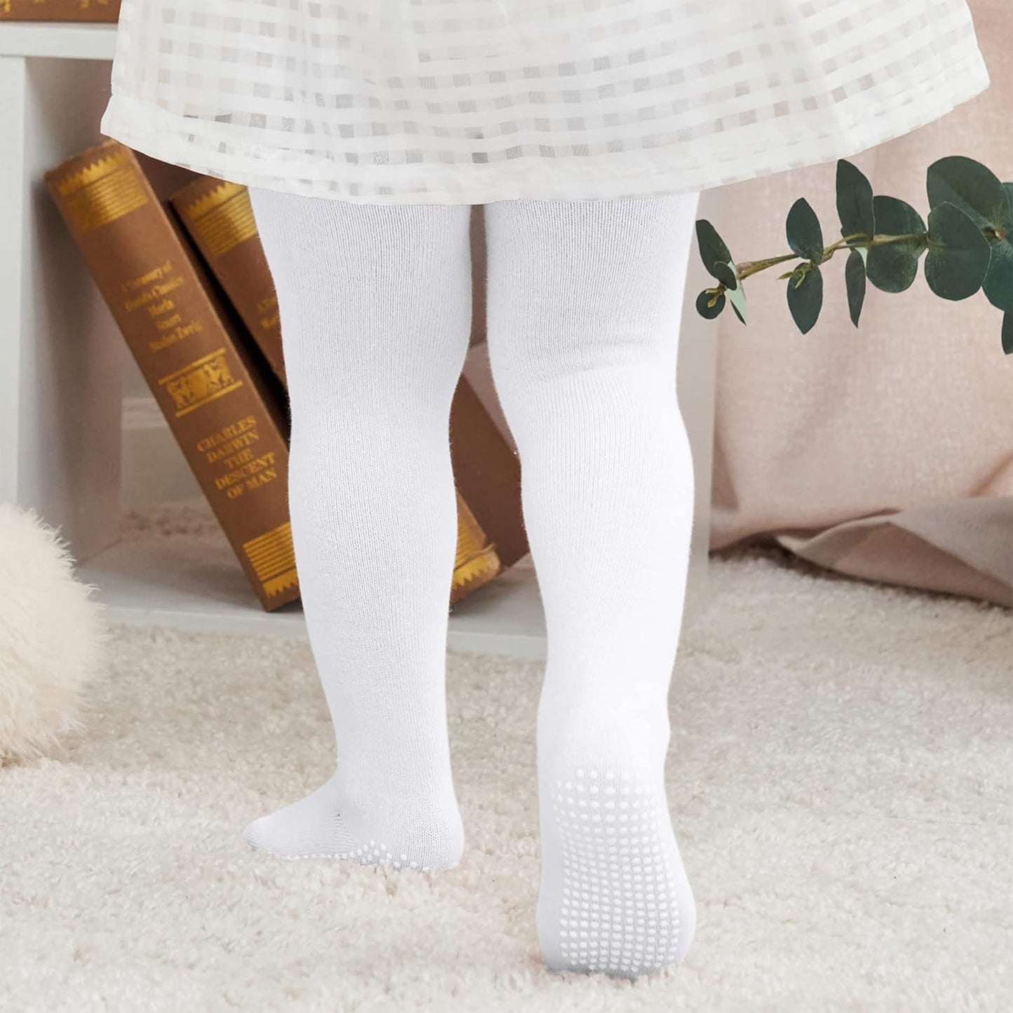 American Trends Baby Tights Non Slip Skid Baby Girl Tight Toddler Stocking Pants Cable Knit Infant