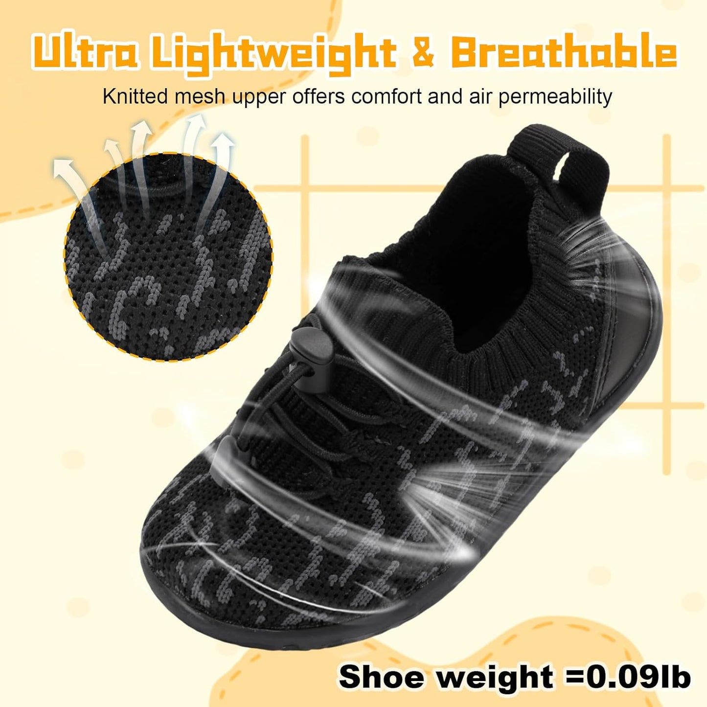 FEETCITY Baby Shoes Boys Girls First Walking Shoes Lightweight Infant Sneakers Slip On Shoe