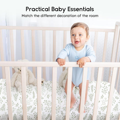 Yoofoss Baby Crib Sheets for Boys Girls, Fitted Crib Sheet 2 Pack for Standard Crib and Toddler