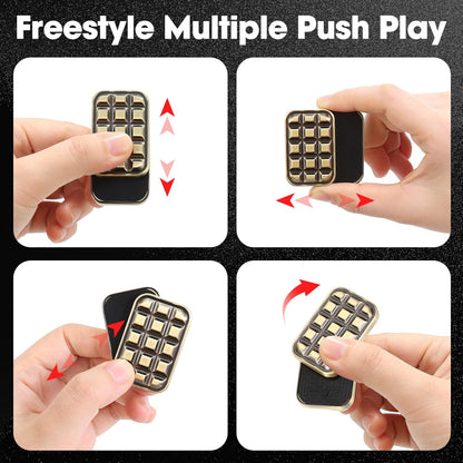 Fidget Slider for Adults - Brick Slider Metal Fidget Toys, Anxiety/ADHD/Annoy Relieving EDC Metal