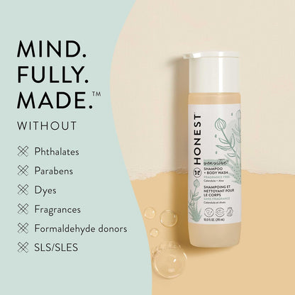 The Honest Company 2-in-1 Cleansing Shampoo + Body Wash for Sensitive Skin | Gentle for Baby |