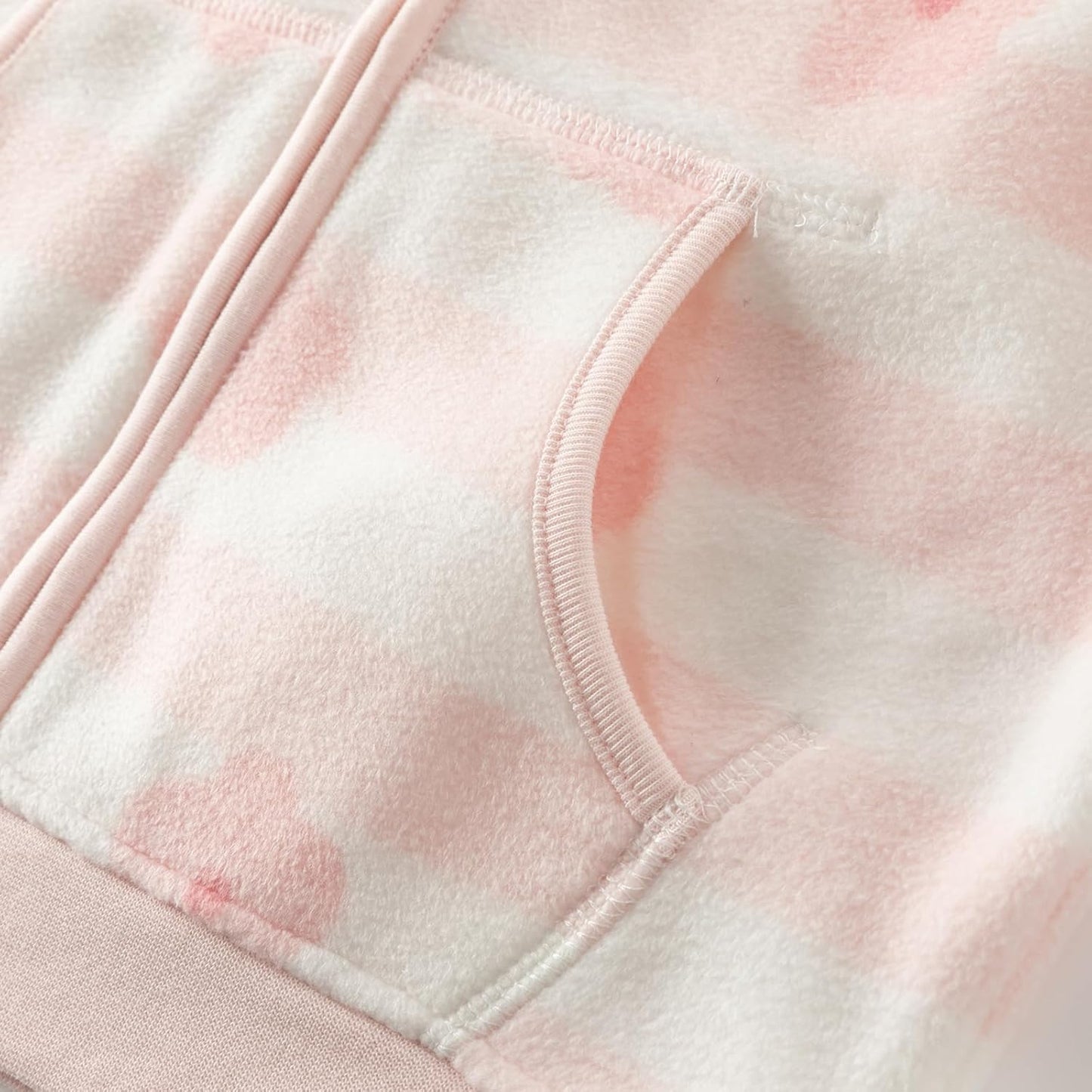 DAVE & BELLA Kids Printed Polar Fleece Jacket Toddler Baby Boys Girls Zip Up Long Sleeve Spring Fall Warm Outerwear Coat