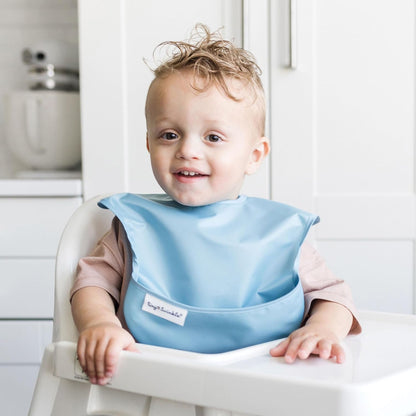 Tiny Twinkle Mess Proof Baby Bibs for Eating - Waterproof, Wipeable Bibs - Toddler Bibs - Travel
