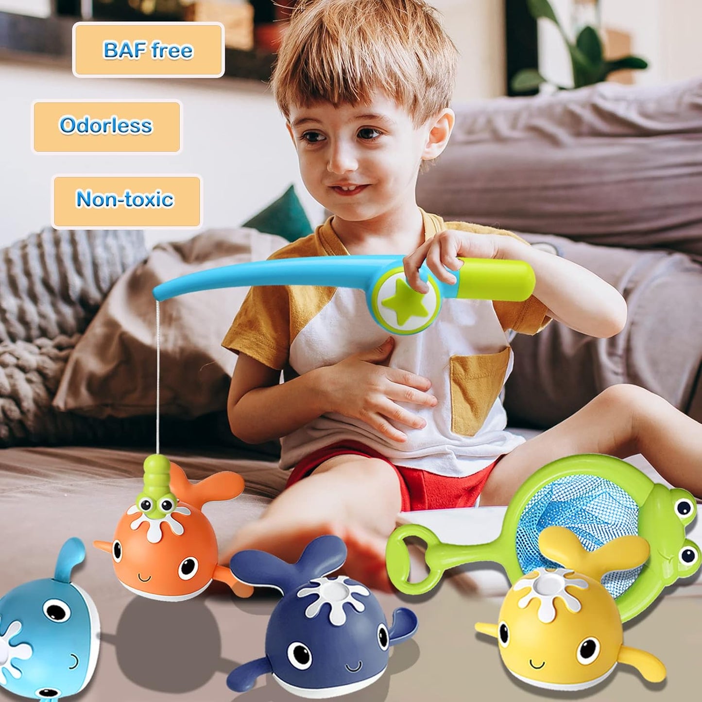Magnet Fishing Game Bath Baby Toy for 1-3 4-8 Year Old Toddler Boys Girls,Gifts for Kid,Baby