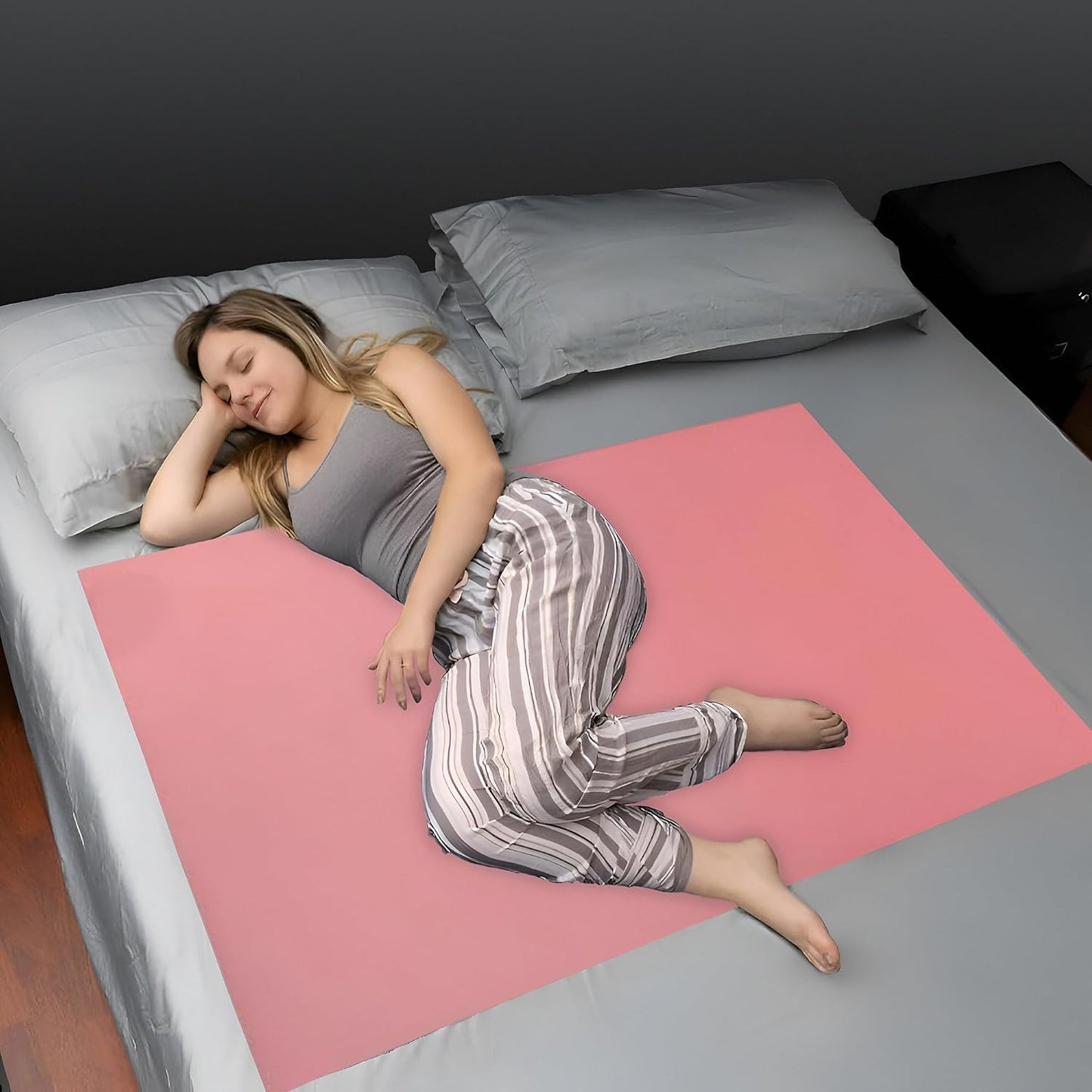 Ultrasoft Waterproof Dry Rubber Bed Sheet Cover/Toddler/Adult Sleeping Mattress Protector/Urine Non-Absorbent Reusable Crib Mat (1 Meter) (36 x 39 Inches) (100 x 90 cm)