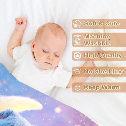 Ship Next Day, Personalized Baby Blanket – Printed in USA, Custom Baby Blanket for Boys & Girls