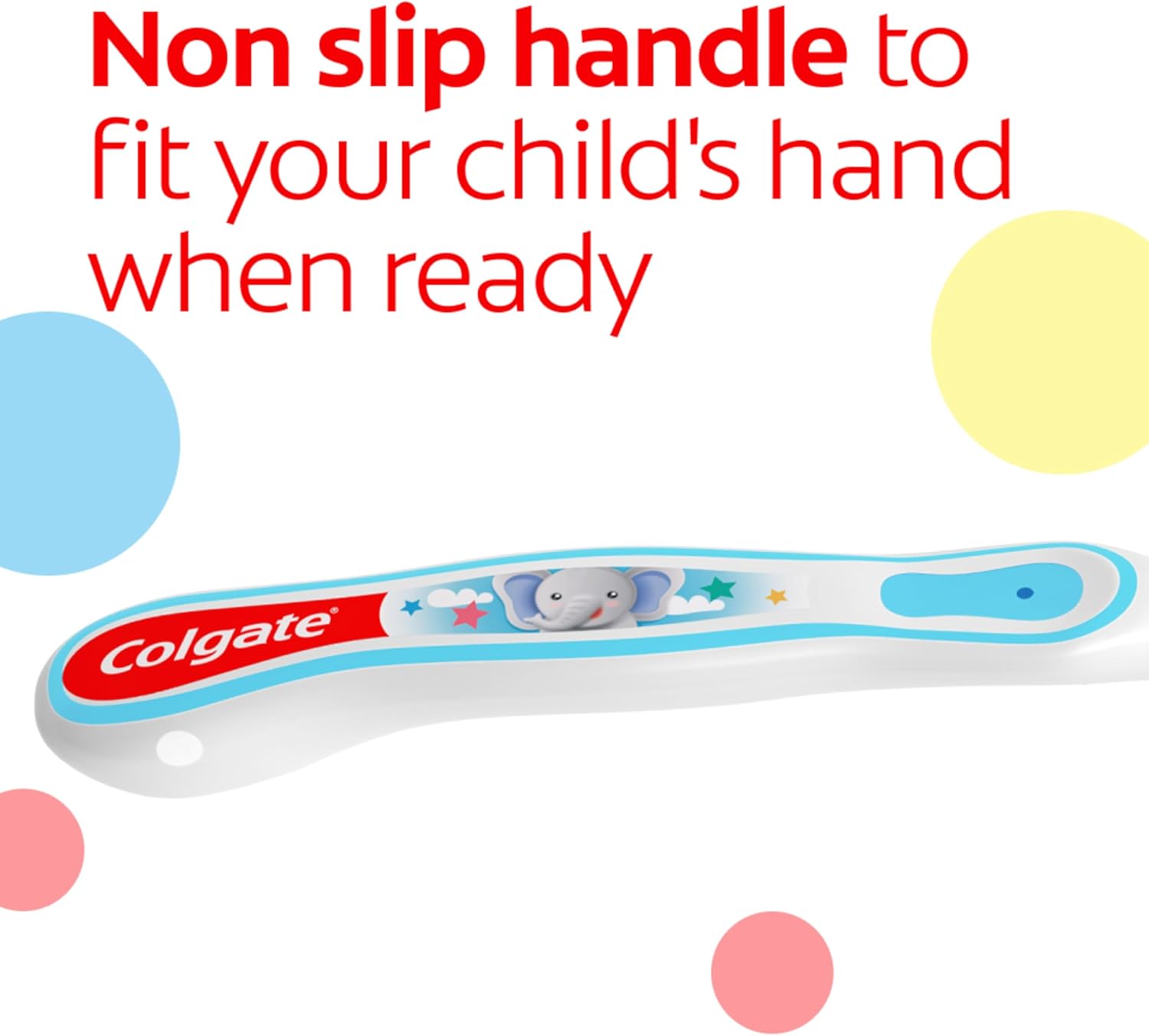 Colgate My First Baby and Toddler Toothbrush, Extra Soft Infant Training Toothbrush, Ages 0-2, 6