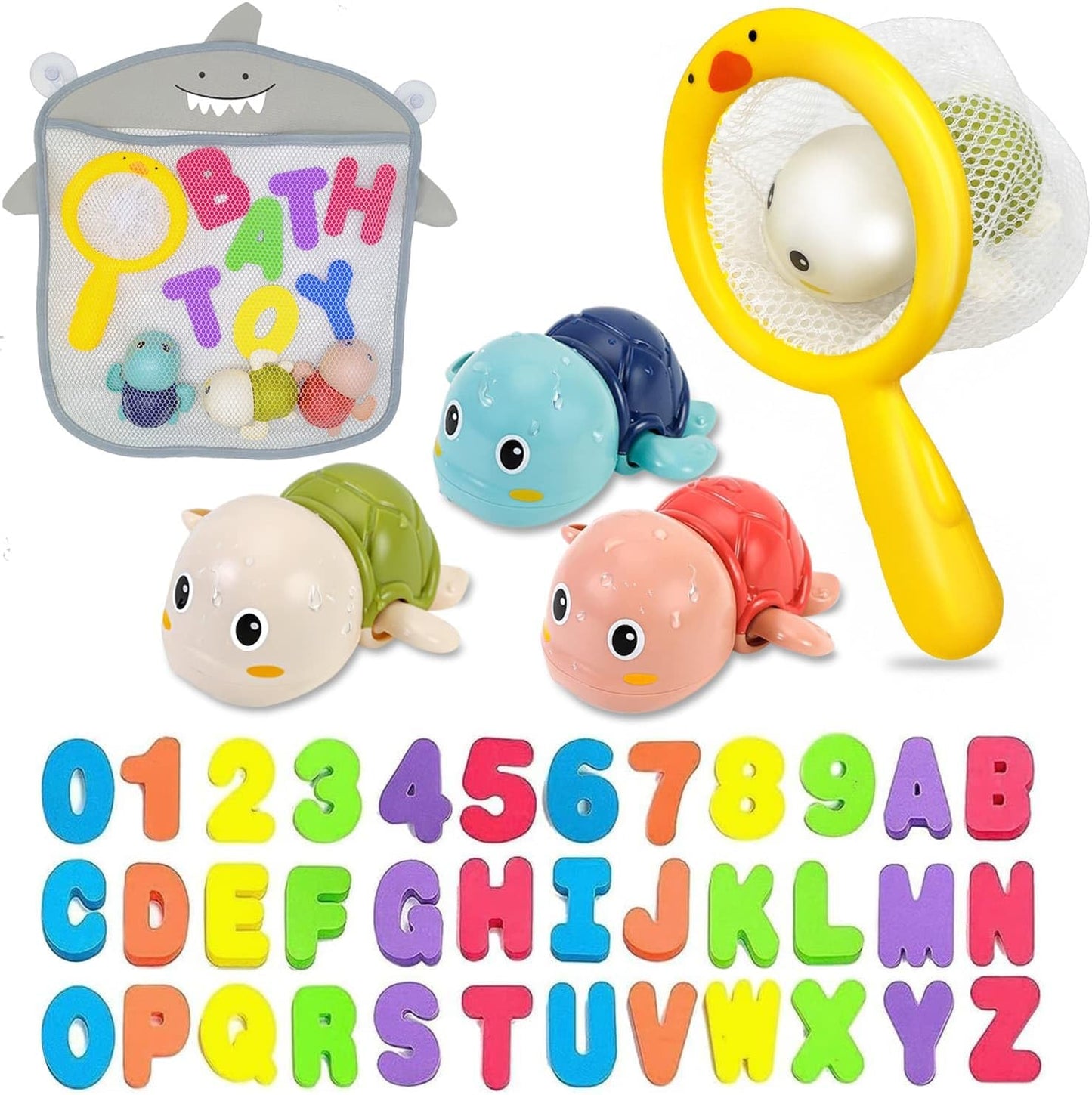 Bath Toys for Kids Ages 1-3 - Baby Water Table Pool Toys For Toddlers Mold Free Wind-Up Turtle Toy