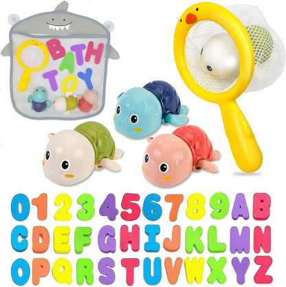 Bath Toys for Kids Ages 1-3 - Baby Water Table Pool Toys For Toddlers Mold Free Wind-Up Turtle Toy