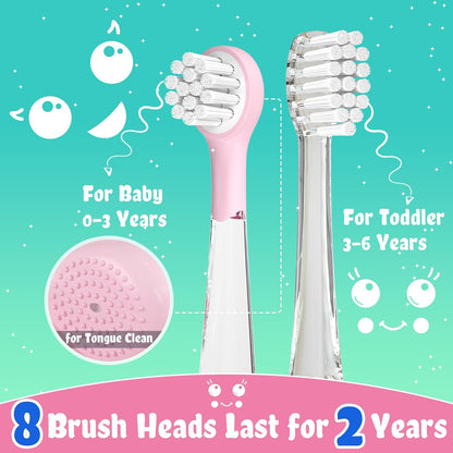SEAGO Kids Electric Toothbrushes Rechargeable, Toddler Electric Toothbrush with Magnetic Charging