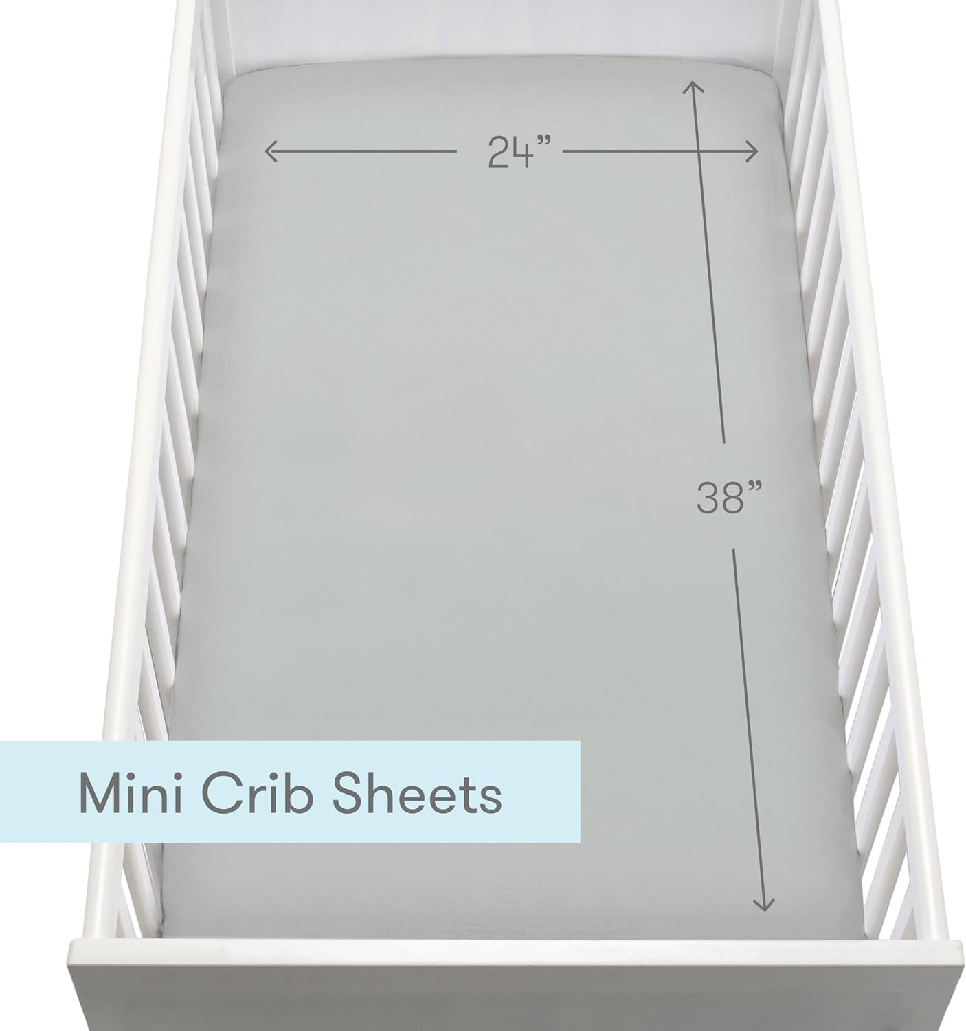 Newton Baby Mini Crib Fitted Sheets (2-Pack) | Organic Muslin Cotton, Ultra Breathable & Soft Baby