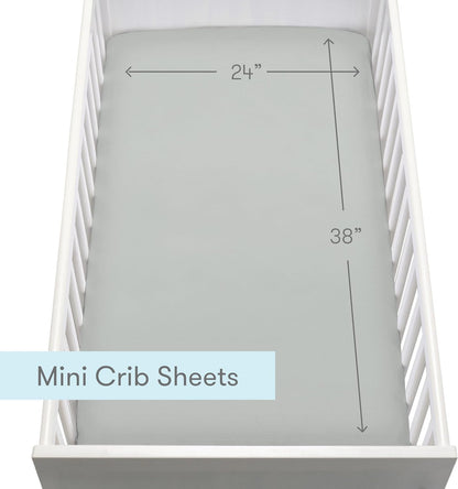 Newton Baby Mini Crib Fitted Sheets (2-Pack) | Organic Muslin Cotton, Ultra Breathable & Soft Baby