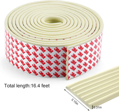 Upgrade Baby Proofing Edge Corner Protector,16.4ft Edge Guards Padding with 3M Adhesive, Extra-Wide Soft Rubber Foam Padding, Furniture, Sharp Edge Safety Corner Edge Bumper Guard-Cream