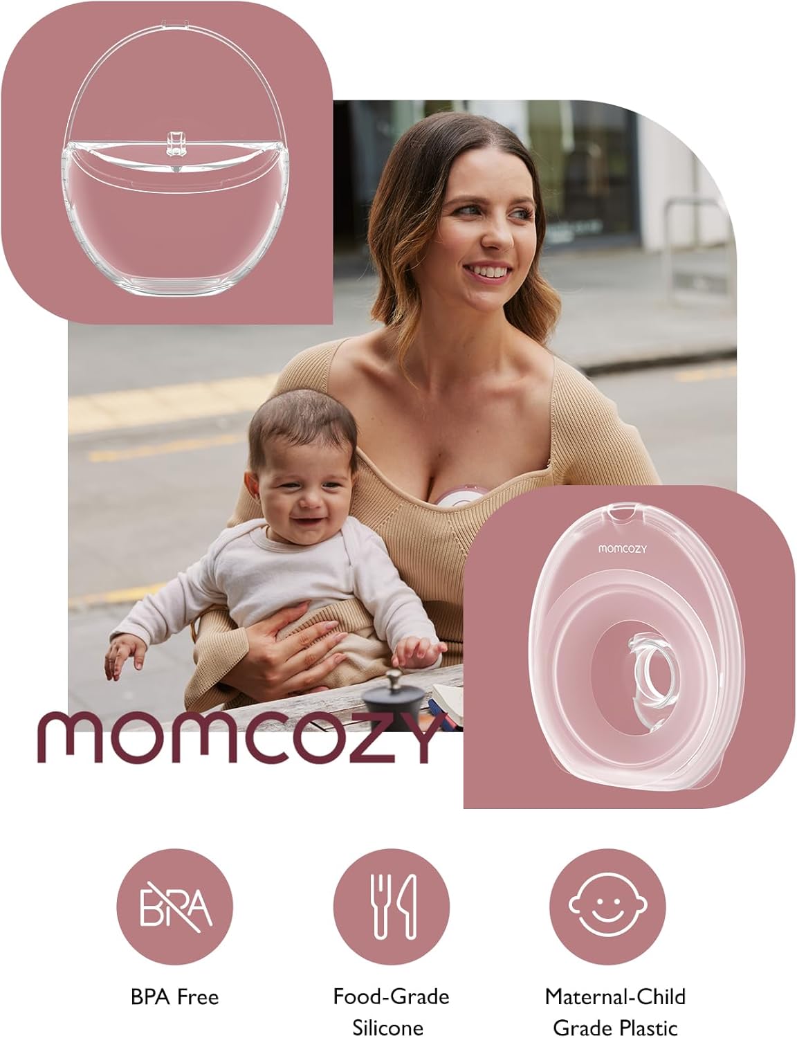 Momcozy Mobile Style | M6 Flange 24mm & Milk Collector, Original Mobile Style | M6 Breast Pump