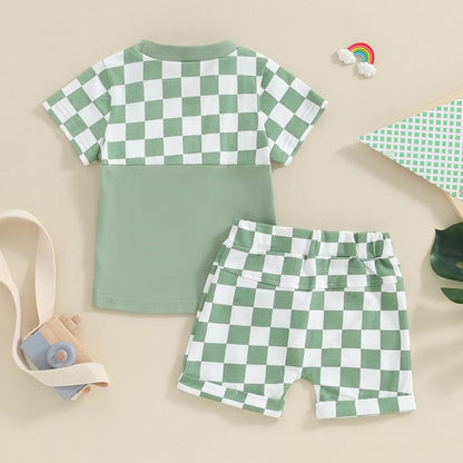 Mubineo Infant Toddler Baby Boy Summer T Shirt Shorts Outfits Short Sleeve Tee Tops Clothes Set