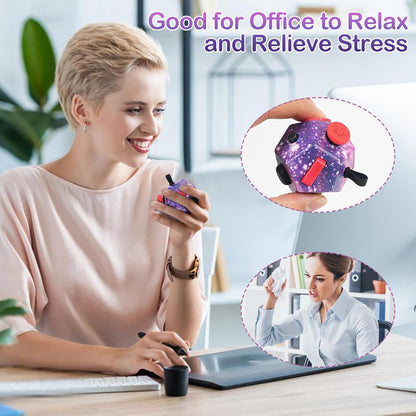Mini Fidget Toys,Fidget Sensory Toy for Anxiety,ADHD,Autism,Relief Stress with Kids and Adults (Starry Sky Purple)