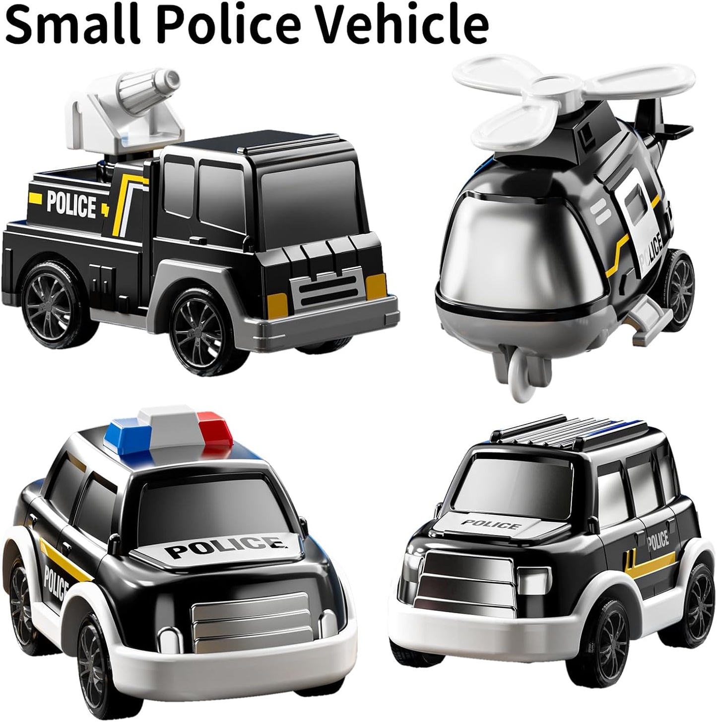 TEMI Police Trucks Boy Toys for 3-5 Year Old Toddlers - Toys for 3 4 5 6 7 Years Old Transport Vehicle Carrier Truck, Boy Trucks Toy Sets, Kids Toys Boys 3-5, Toys for Boys Girls Aged 4-6 5-7