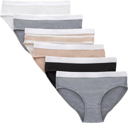 Hanes Girls' Originals Underwear,Boys'hort and Hipster Stretch Cotton,6-pack