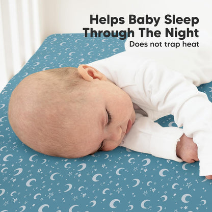 KeaBabies 2-Pack Organic Crib Sheets for Boys, Girls - 52x28 Fitted Crib Mattress Sheet Neutral