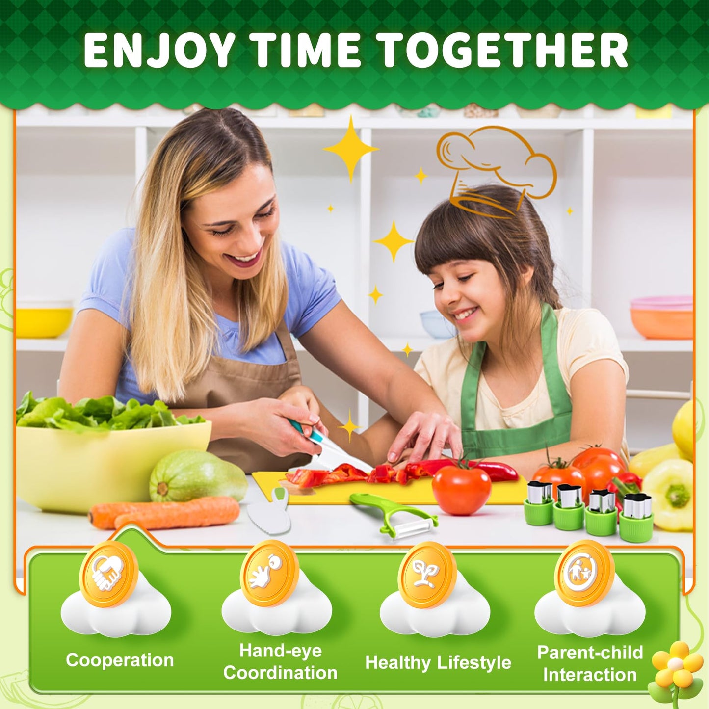 13 Pieces Montessori Kitchen Toys for Toddlers-Kids Cooking Sets Real-Toddler Toys Set for Real