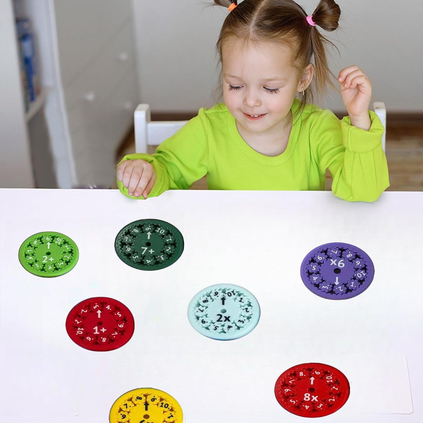 Math Fidget Spinners,Educational Math Fact Fidget Spinners - Learn Division & Multiplication - Perfect for Stimmers & Fidgeters (18pcs)