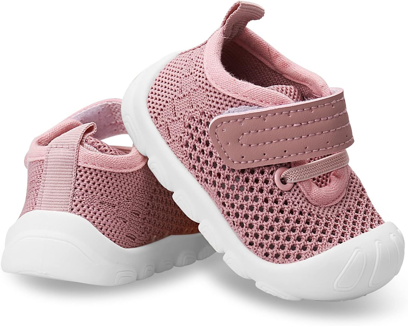 Baby Walking Shoes Toddler Girl Boy Soft Sole Breathable Mesh Slip on Summer Wide Shoes Infant Flexible Lightweight Non-Slip Safer Causal Tennis Shoes Toddler First Walkers Shoes Rubber Soles Outdoor