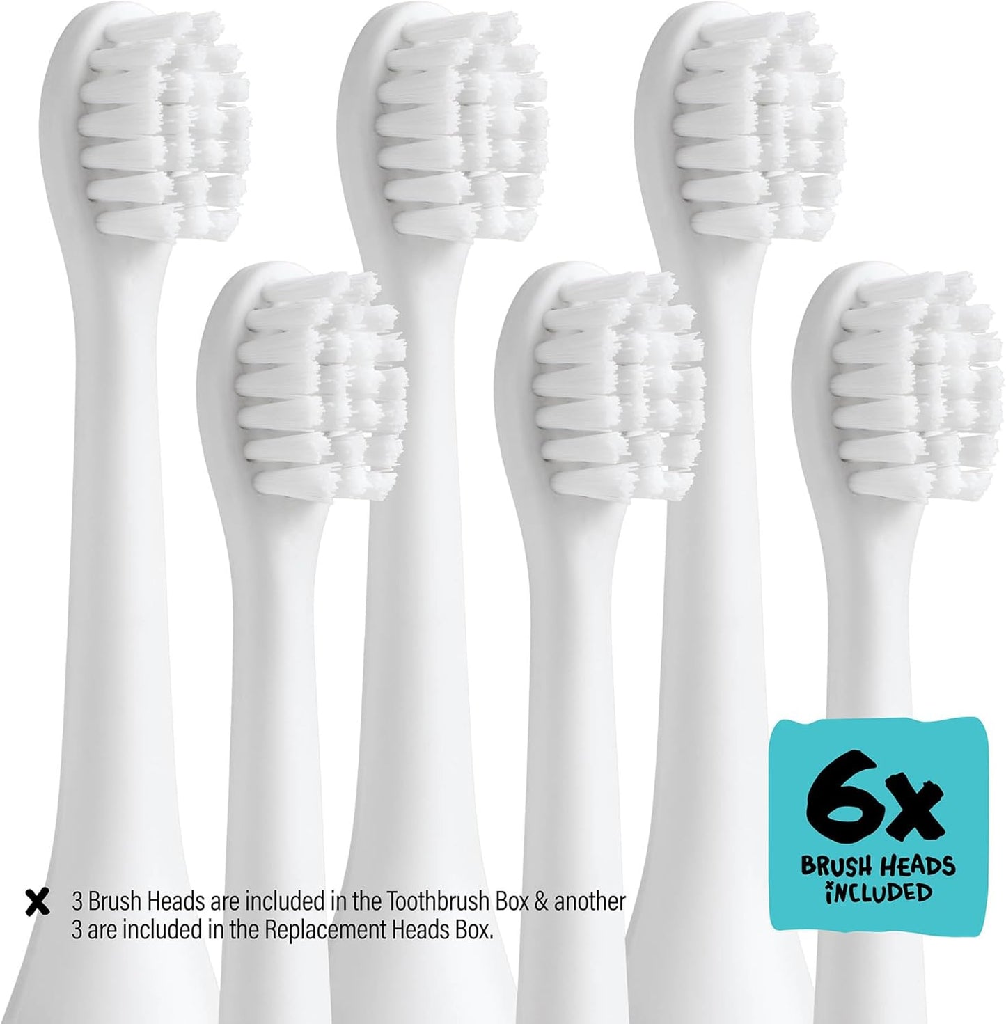 Kids Electric Toothbrush - Rechargeable Vibrating Toothbrush with Timer, Includes 6 Replacement