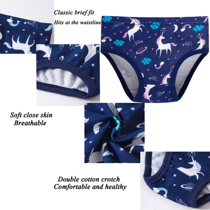 Hahan Girls Soft Panties Toddler Girls Cotton Underwear Kids Briefs