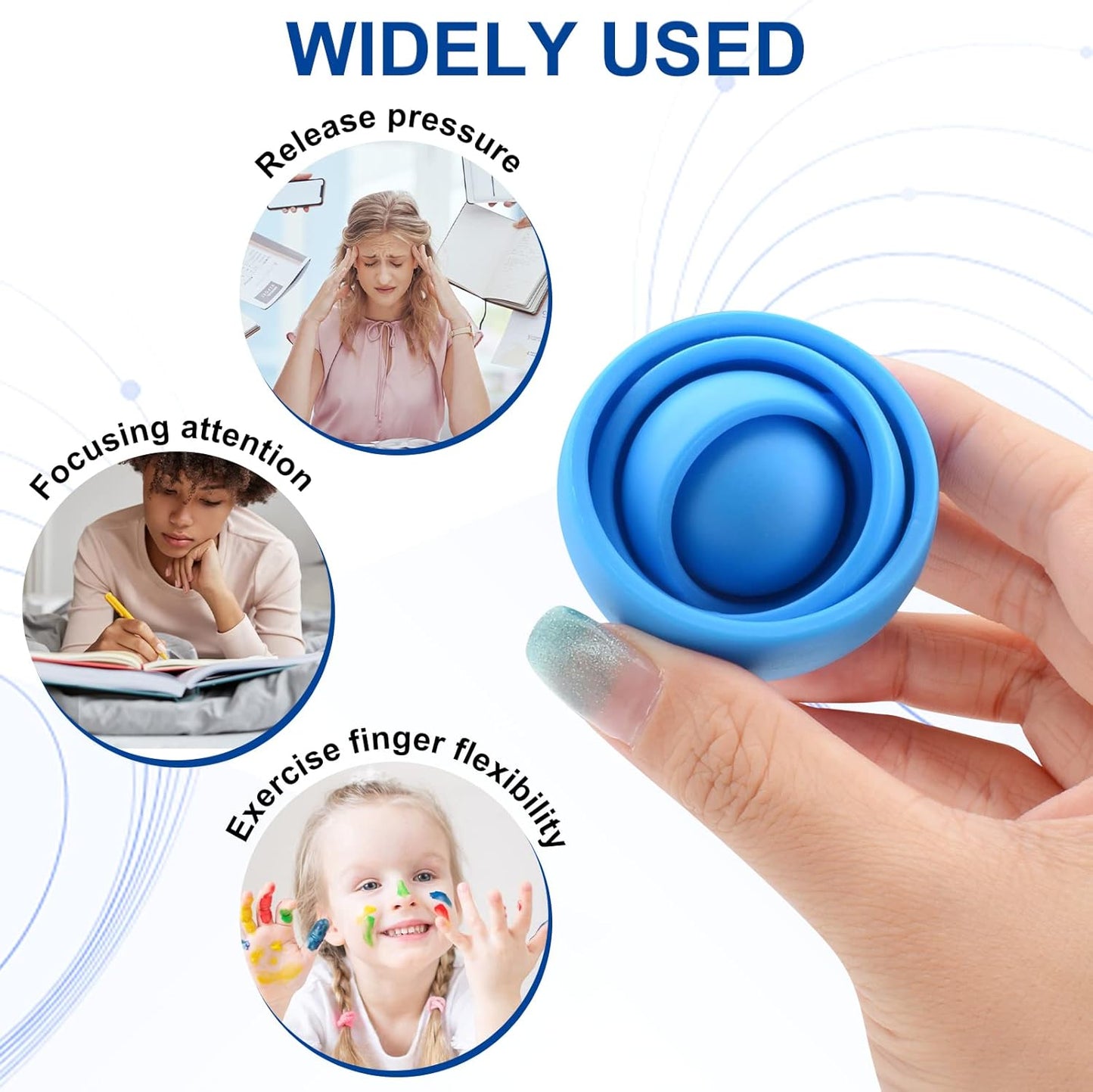 Fidget Toys for Kids, Fidget Gyro for Adults, Gifts for Boys Girls Teens Kids Christmas New Year Valentine's Day, ADHD Autism Stress Relief Finger Toys Classroom