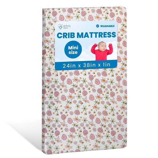 Breathable Crib Mattress, Washable High Rebound Foam for Baby Cribs, Fits Standard Toddler Beds
