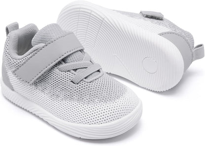 MORENDL Toddler Sneakers Baby Boys & Girls Barefoot Shoes Lightweight Breathable Walking Running Tennis Athletic Sport Shoes