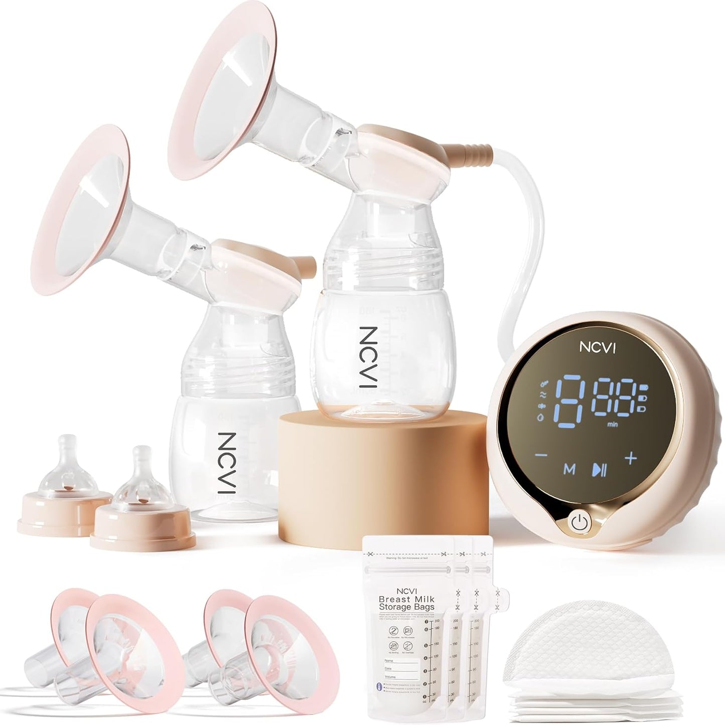 NCVI 8100 Double Electric Breast Pump Suitable for Large Nipples with 4 Modes|9 Levels