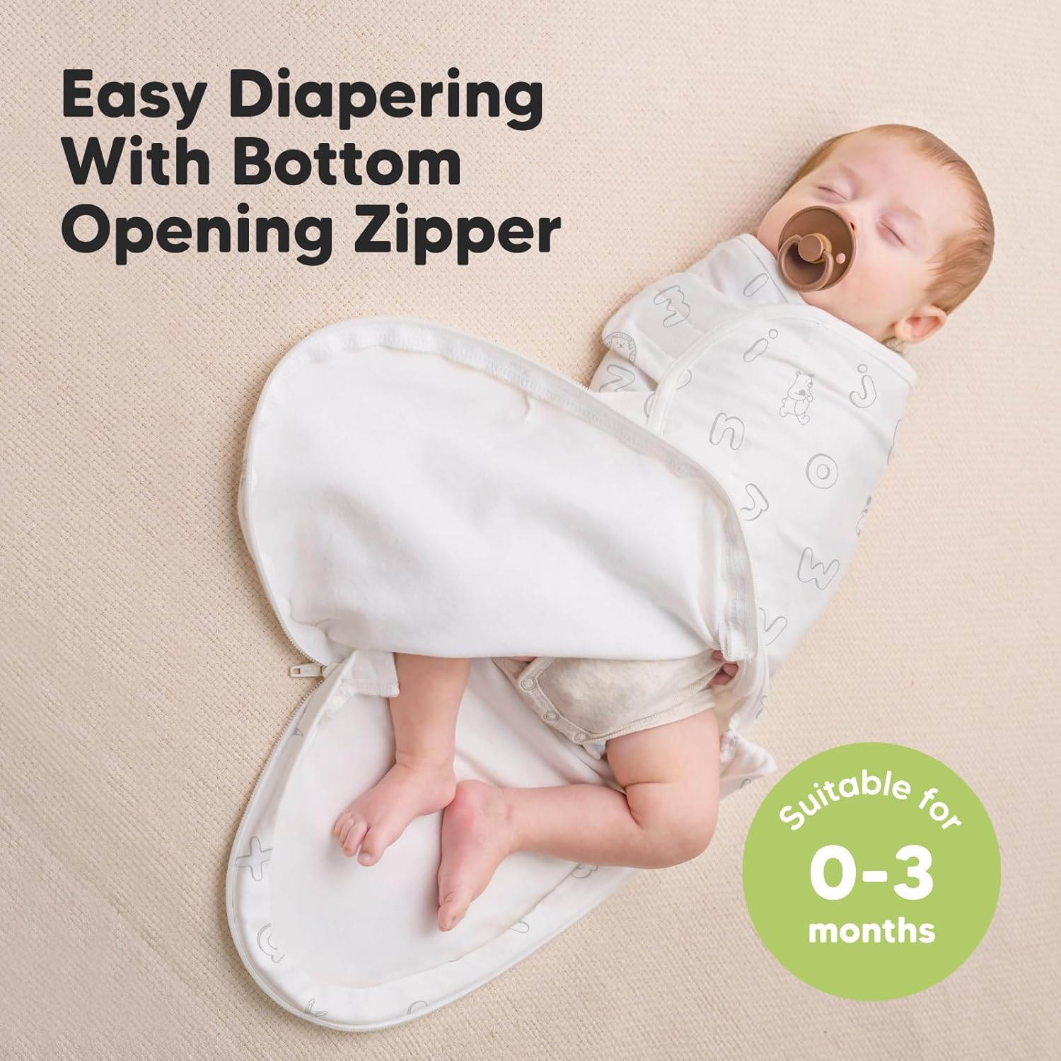 Baby Swaddle Sleep Sacks with Zipper - 3-Pack Swaddles for Newborns 0-3 Months, Infant, Baby Girls