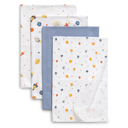 Delta Children 100% Cotton Flannel Baby Receiving Blankets for Girls and Boys – 30x30 Inches (Pack