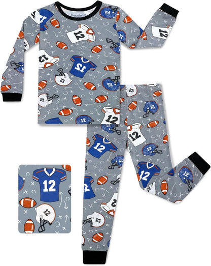 Bamboo Viscose Toddler Pajamas Boys Girls Baby 12M-8Y Pjs Sets Kids 2pcs Snug fit Long-Sleeve Sleepwear