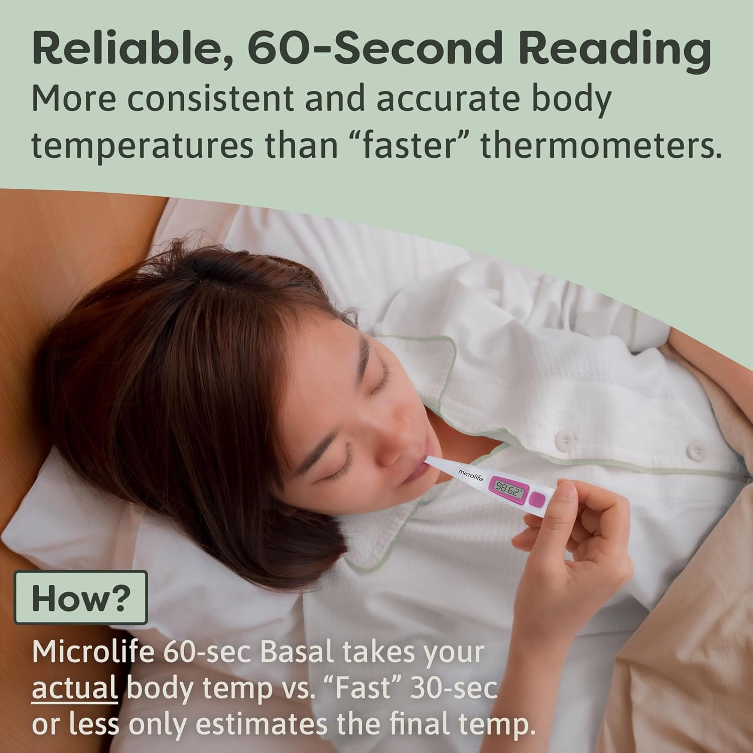 Microlife Digital Basal Thermometer 1/100th Accurate, Fertility Prediction and Ovulation Tracking