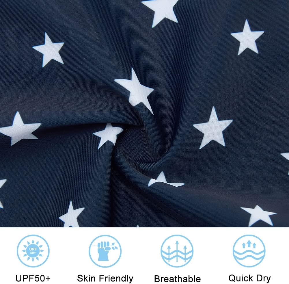 Funnycokid Baby Swimsuit Boy Toddler Bathing Suit Rash Guard UPF 50+ Swimwear 6 Months-4T