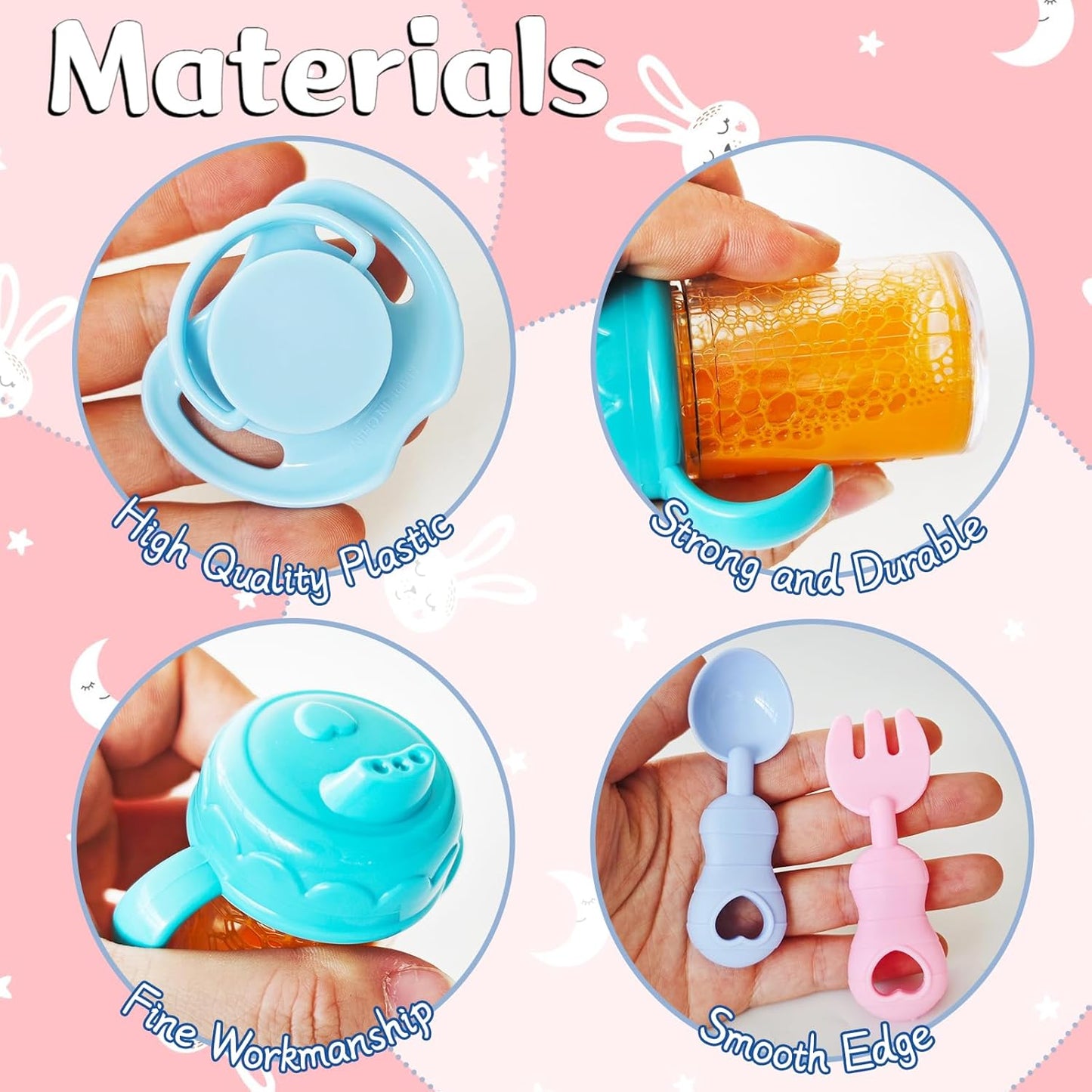 12 Pcs Baby Doll Accessories Magic Bottle set,Pretend Play Feeding Toy Set with Package,Doll