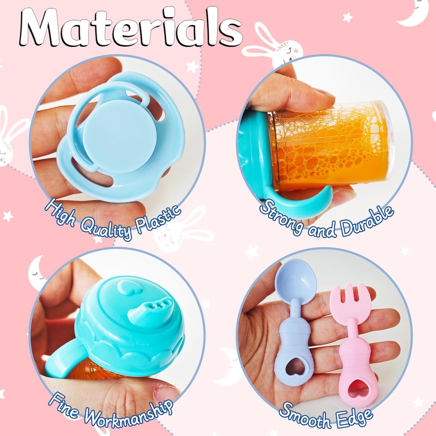12 Pcs Baby Doll Accessories Magic Bottle set,Pretend Play Feeding Toy Set with Package,Doll