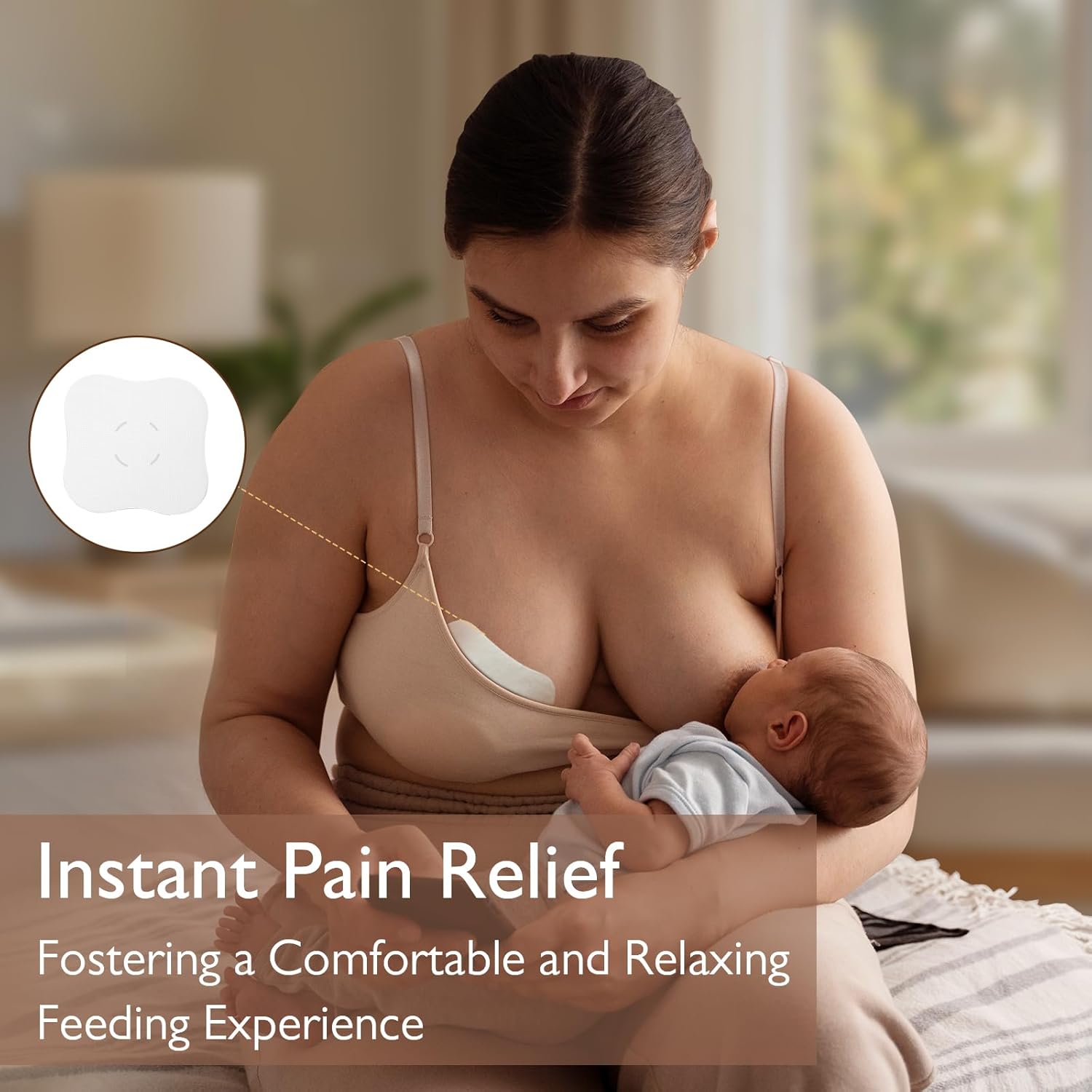 Hydrogel Soothing Gel Pads for Breastfeeding: Breast Pads Reusable for Instant Pain Relief |