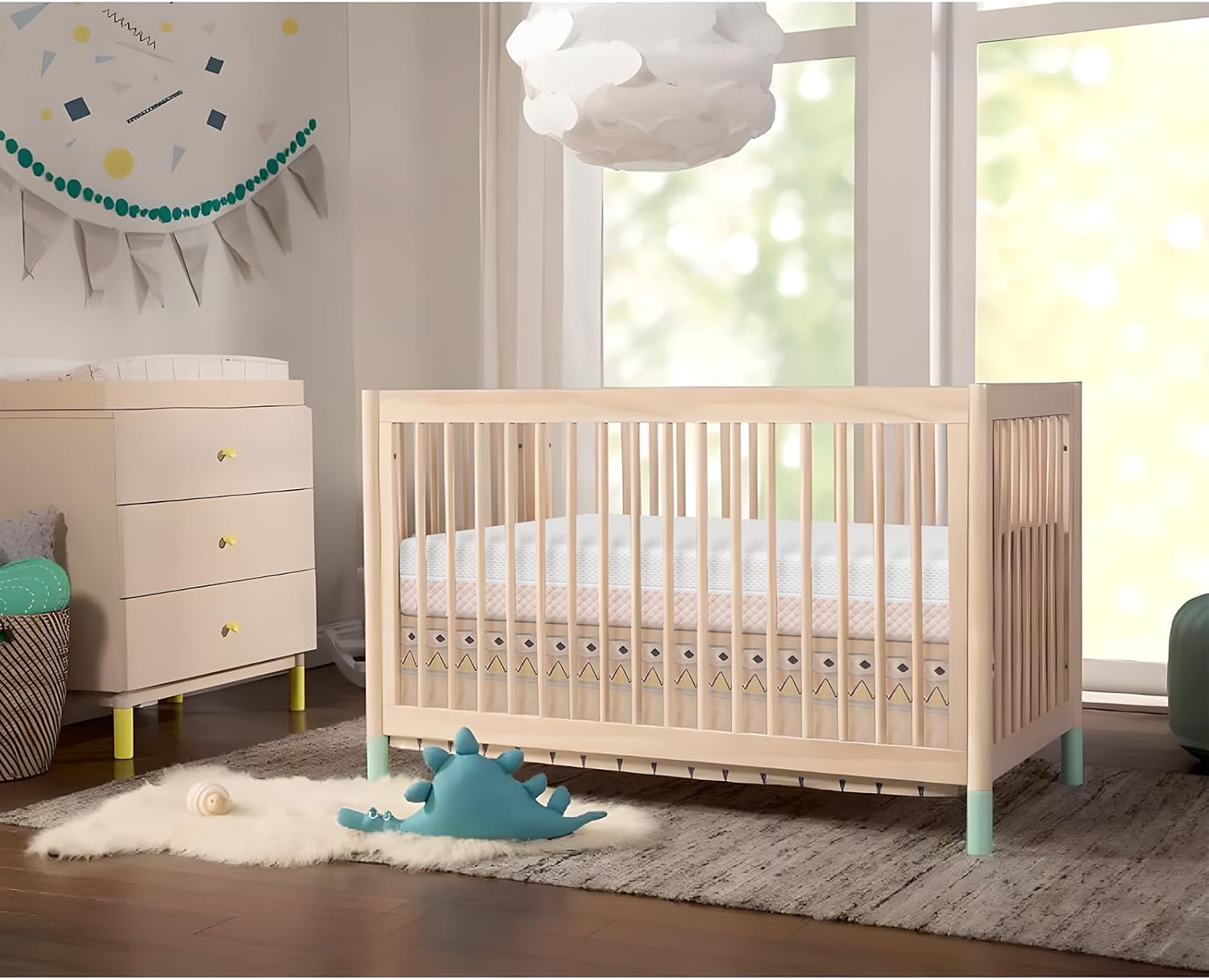 Crib Mattress, Dual Sided Comfort Memory Foam Toddler Bed Mattress, Triple-Layer Breathable Premium
